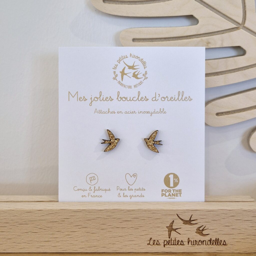 tites hirondelles boucles d'oreilles